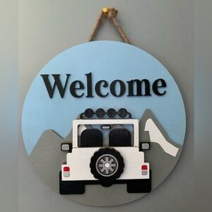 Custom Jeep Welcome Sign